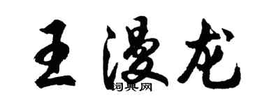 胡問遂王漫龍行書個性簽名怎么寫