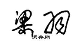 朱錫榮梁羽草書個性簽名怎么寫