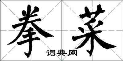 翁闓運拳菜楷書怎么寫