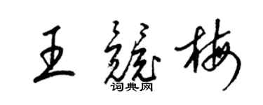 梁錦英王競梅草書個性簽名怎么寫