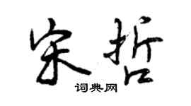 曾慶福宋哲行書個性簽名怎么寫