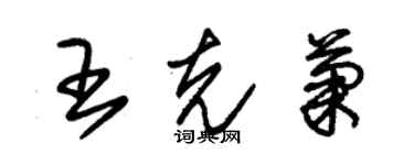 朱錫榮王克菊草書個性簽名怎么寫