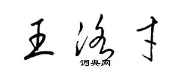 梁錦英王洛才草書個性簽名怎么寫