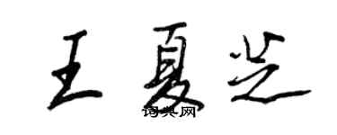 王正良王夏芝行書個性簽名怎么寫