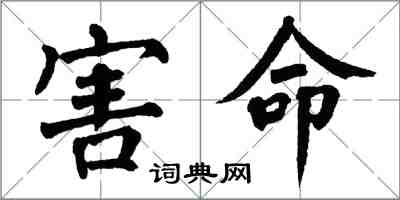 翁闓運害命楷書怎么寫