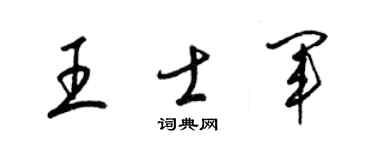 梁錦英王士軍草書個性簽名怎么寫