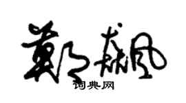 朱錫榮鄭飈草書個性簽名怎么寫