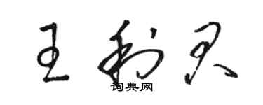 駱恆光王利君草書個性簽名怎么寫