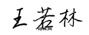 王正良王若林行書個性簽名怎么寫