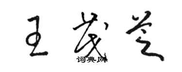 駱恆光王茂芝草書個性簽名怎么寫