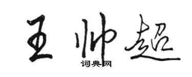 駱恆光王帥超行書個性簽名怎么寫