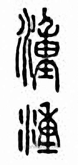 金石大字典的篆刻印章湩