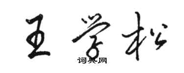 駱恆光王學松行書個性簽名怎么寫