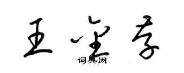 梁錦英王金存草書個性簽名怎么寫