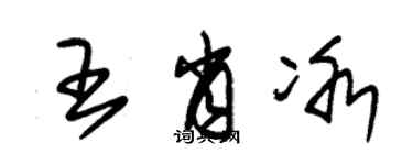 朱錫榮王肖冰草書個性簽名怎么寫