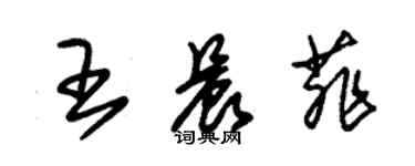朱錫榮王晨菲草書個性簽名怎么寫