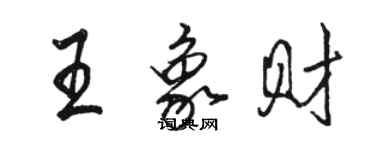 駱恆光王象財行書個性簽名怎么寫