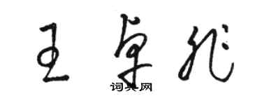 駱恆光王卓非草書個性簽名怎么寫