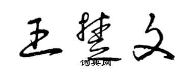 曾慶福王楚文草書個性簽名怎么寫