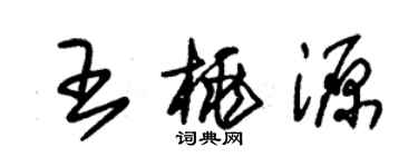 朱錫榮王桃源草書個性簽名怎么寫