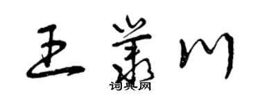 曾慶福王叢川草書個性簽名怎么寫