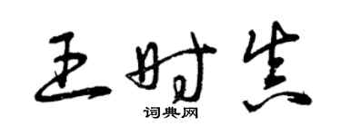 曾慶福王時真草書個性簽名怎么寫