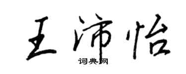 王正良王沛怡行書個性簽名怎么寫