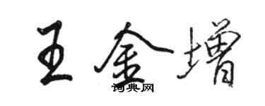 駱恆光王金增行書個性簽名怎么寫