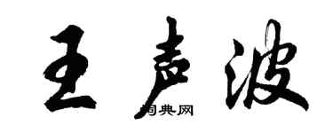 胡問遂王聲波行書個性簽名怎么寫