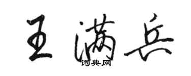 駱恆光王滿兵行書個性簽名怎么寫