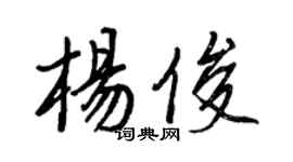 王正良楊俊行書個性簽名怎么寫