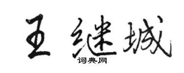 駱恆光王繼城行書個性簽名怎么寫
