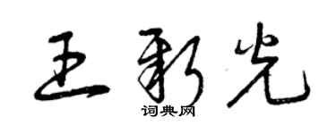 曾慶福王新光草書個性簽名怎么寫