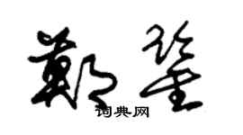 朱錫榮鄭鑒草書個性簽名怎么寫