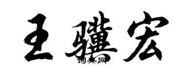 胡問遂王驥宏行書個性簽名怎么寫