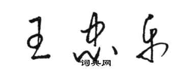 駱恆光王忠樂草書個性簽名怎么寫