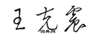 駱恆光王克震草書個性簽名怎么寫