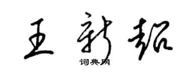 梁錦英王新超草書個性簽名怎么寫