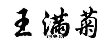 胡問遂王滿菊行書個性簽名怎么寫