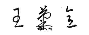 駱恆光王菊意草書個性簽名怎么寫