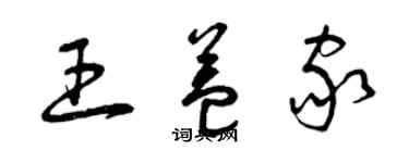 曾慶福王益家草書個性簽名怎么寫