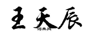 胡問遂王天辰行書個性簽名怎么寫