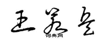 曾慶福王若兵草書個性簽名怎么寫
