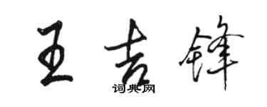 駱恆光王吉鋒行書個性簽名怎么寫
