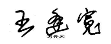 朱錫榮王逢寬草書個性簽名怎么寫