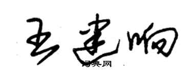 朱錫榮王建響草書個性簽名怎么寫
