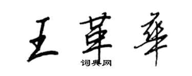 王正良王革華行書個性簽名怎么寫