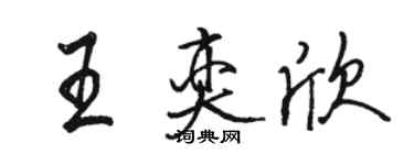 駱恆光王奕欣行書個性簽名怎么寫