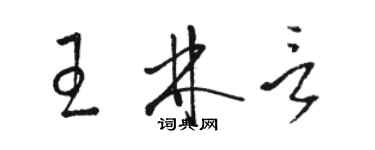 駱恆光王林言草書個性簽名怎么寫