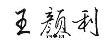 駱恆光王顏利行書個性簽名怎么寫